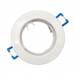 Portafaretto Tondo Bianco fisso da incasso cartongesso per lampadine GU10 MR16