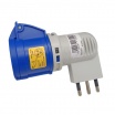 Adattatore da civile a industriale con spina presa CEE 2P + T 16A 230V 90°