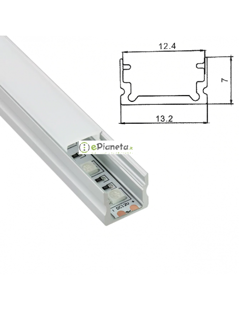 Profilo Alluminio sottile 13 mm Strisce Strip LED Barra Rigida Copertura  Opaco