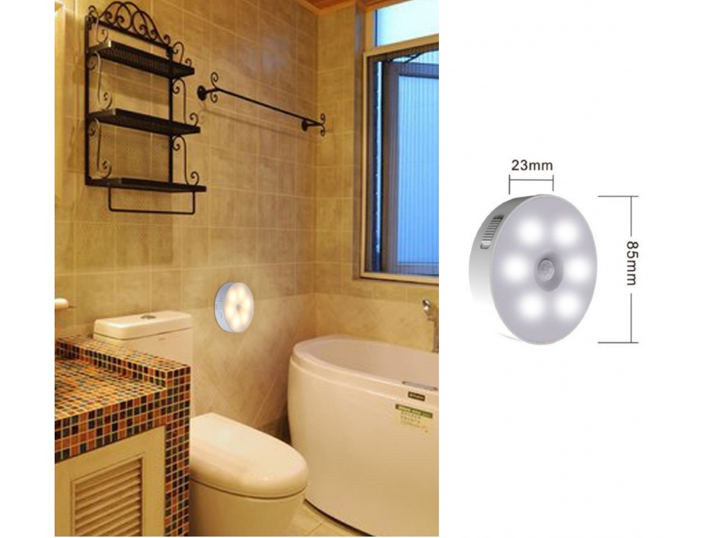 Lampada led 2w con sensore di movimento barra ricaricabile usb sottopensile  per armadio cucina luce bianca naturale