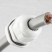 Pressacavo impermeabile IP55 presa per cavi elettrici in plastica connettore raccordi bianco antistrappo esterno