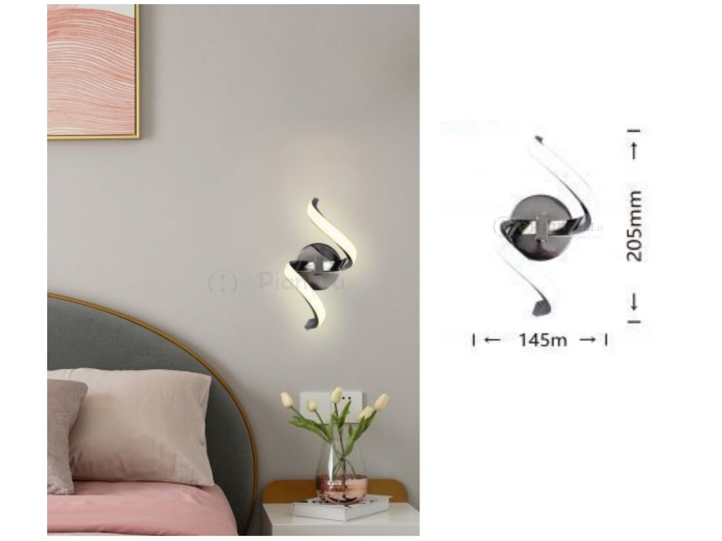 Lampada da comodino moderna per camera da letto con applique da parete a  LED Applique da parete per camere d'albergo di moda semplice