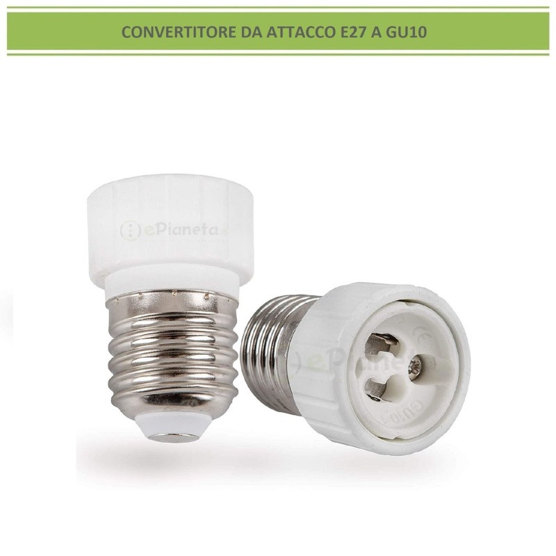 Lampo Adattatore Da GU10 a E27 Convertitore Portalampada