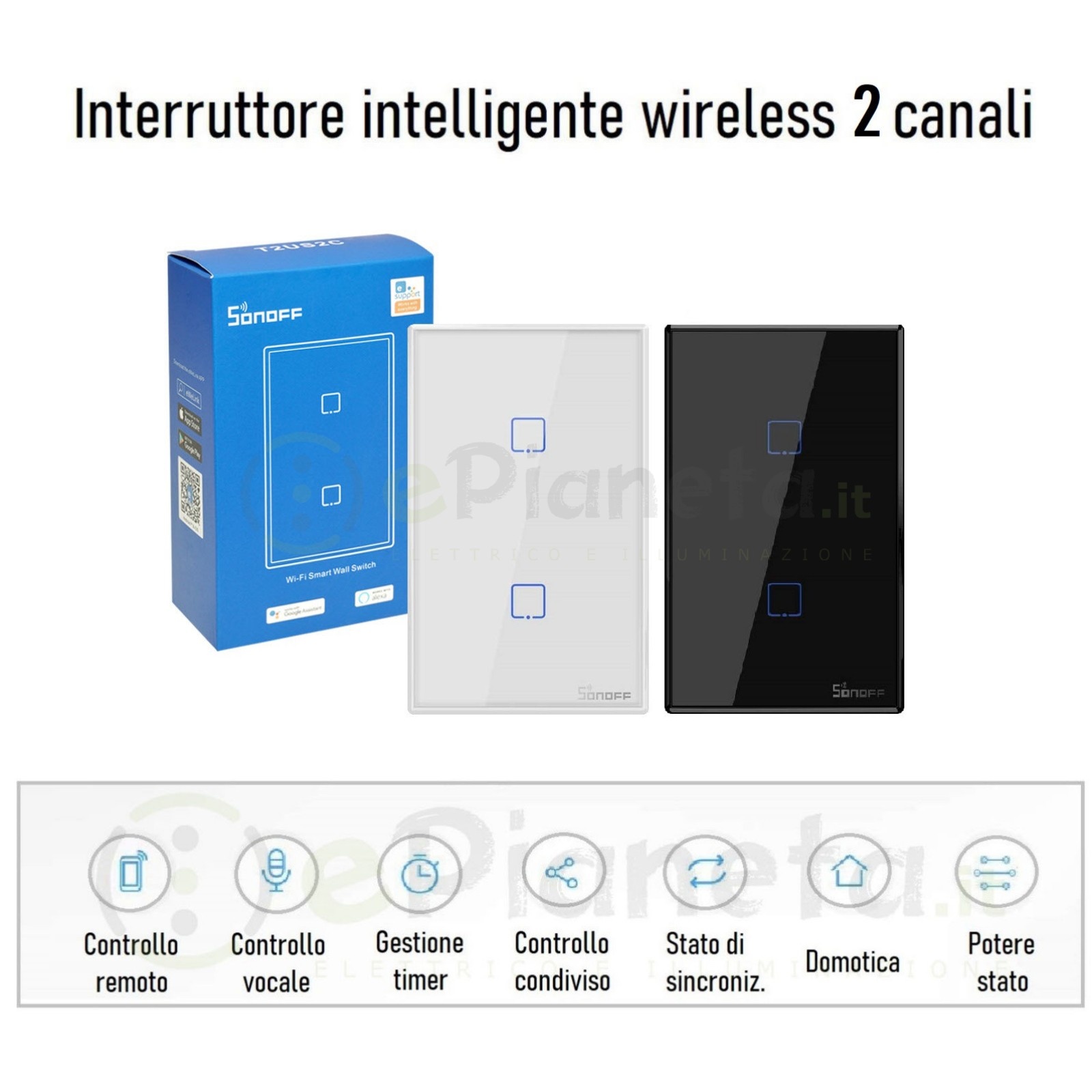 Interruttore Wifi Intelligente Controllo Remoto Smartphone Smart Switch 1  Gang