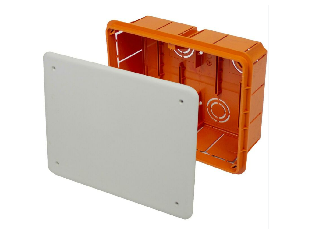 Scatola cassetta di derivazione 198x153x70 mm da incasso con coperchio  quadrata per collegamenti elettrici